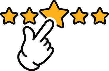 5 star rating vector, eps10, png.