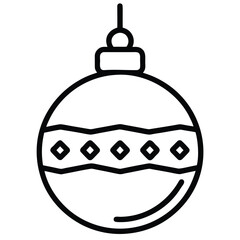 christmas toys simple vector icon on black color and white background