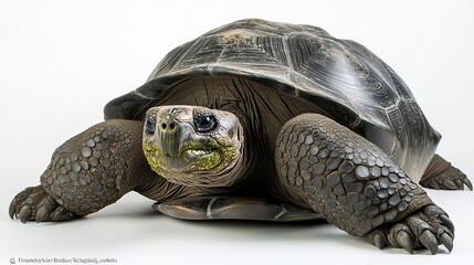 A full body photograph of a Pinta Island Tortoise (Chelonoidis abingdonii),