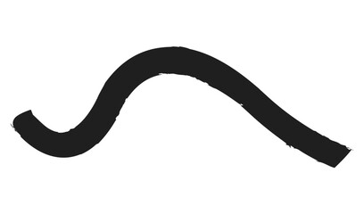 Black wavy line isolated on white background drawing