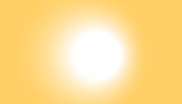 Abstract transparent gradient bright yellow background. sun in the sky