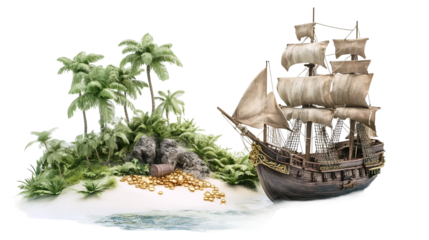 Classic Wooden Pirate Ship