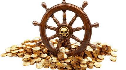 Classic Wooden Pirate Captain Wheel