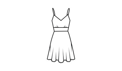 Illustration of a summer dress isolated on white background