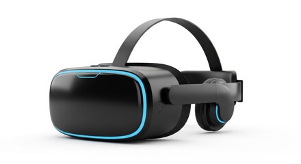High-Tech Virtual Reality Headset with Modern Design and Sleek Black Finish