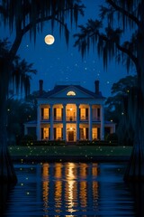 Moonlit Mansion: Southern Gothic Dreams Unveiled