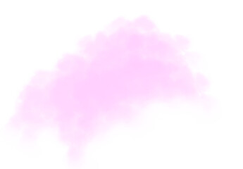 Hand made Pink watercolor cloud illustration soft pastel texture for graphic design Transparent Background