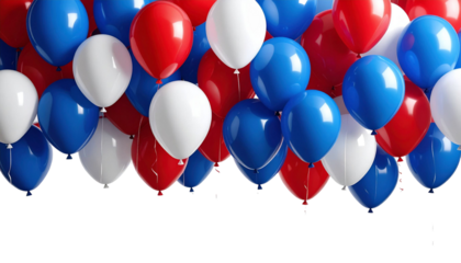 Red white blue balloons floating celebration event