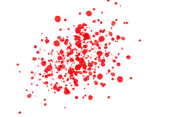 Hand made Red paint splatter abstract vector illustration Transparent Background for graphic design elements