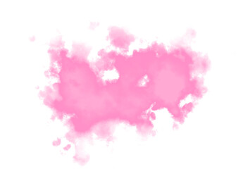 Hand made Pink watercolor cloud illustration soft and dreamy texture perfect for backgrounds and artistic designs Transparent Background
