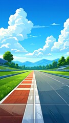 Racing track landscape