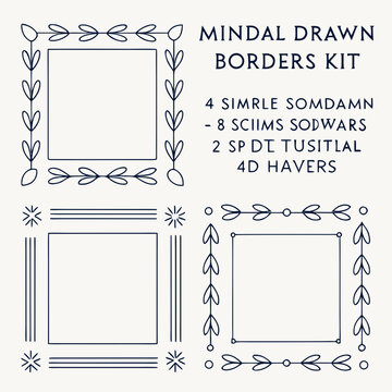 Mindal drawn borders kit with simple and stylish frame designs