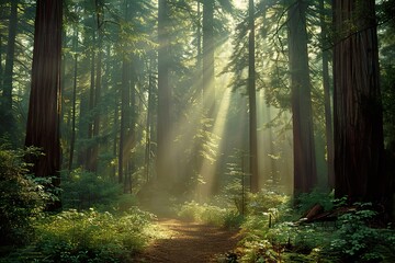 morning in the forest