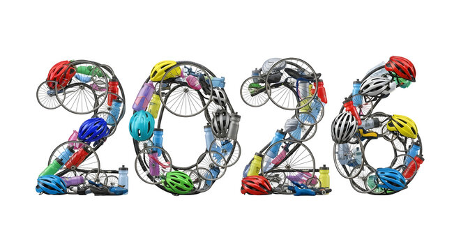 2026 Made of Bicycle Parts Helmets and Wheels Creative Cycling Concept