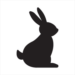 cute and little rabbit silhouette