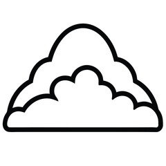 snowdrift simple vector icon on black color and white background