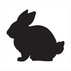  rabbit black silhouette