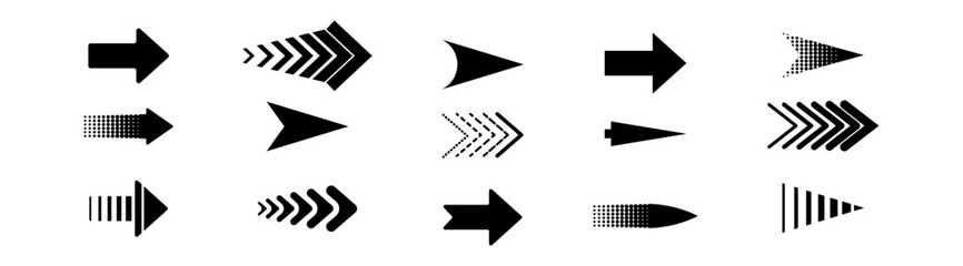 
Arrow icon set. Graphic image collection.  Vector
