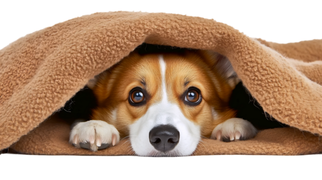 Playful Corgi Puppy Peek