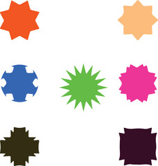 Geometric Cross Shape in Dark Olive Green on White Background Design Element