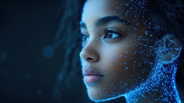 Digital portrait of a young woman - Powered by Adobe