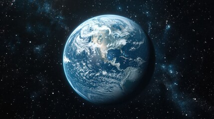 Naklejka premium Earth, a vibrant blue sphere in space