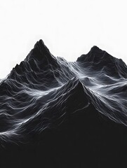 mountain silhouette illustration png transparent background