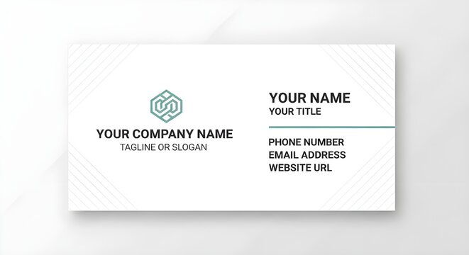 Modern minimalist business card design with company logo