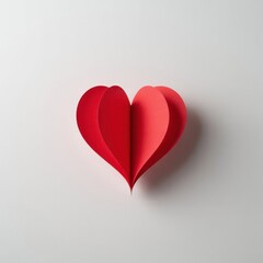 Heartfelt Origami: A meticulously crafted origami heart, a symbol of love and devotion, rests serenely against a soft, muted backdrop. Its intricate folds create a captivating play of shadows.