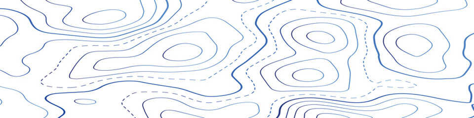 Topographic map. Modern topographical background. Blue linear graphics. Vector illustration.