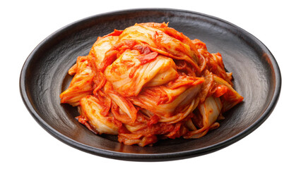  top-view-of-a-delicious-looking-kimchi isolated on white background