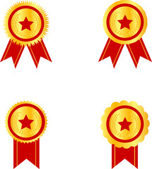 Golden Star Award Badges Collection