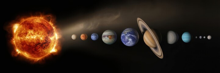 Celestial Symphony: An Artistic Depiction of Solar System