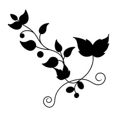 black and white floral design