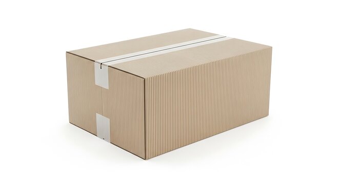 Cardboard box ready for shipping ensures secure delivery for e-commerce and logistics solutions