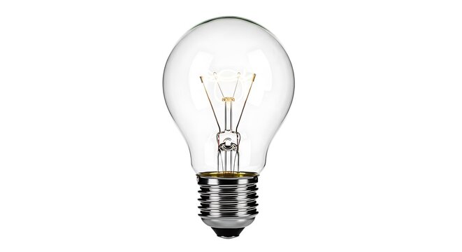 Need a bright idea? Classic clear lightbulb illuminates possibilities for innovation and inspiration