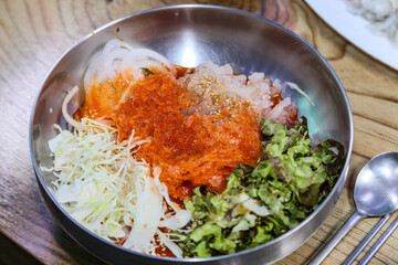 Korean cold Raw Fish Soup