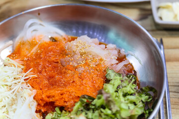 Korean cold Raw Fish Soup