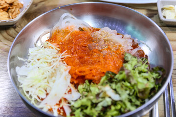 Korean cold Raw Fish Soup