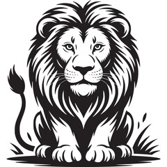 Obraz premium Vector art of majestic lion head illustration