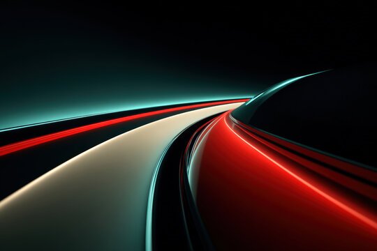 Futuristic glowing laser trails with pale gradient background for text