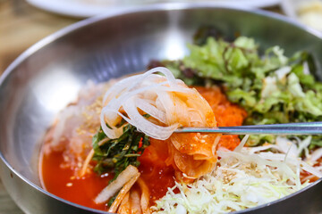 Korean cold Raw Fish Soup