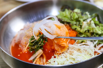 Korean cold Raw Fish Soup