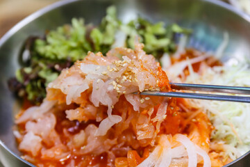 Korean cold Raw Fish Soup