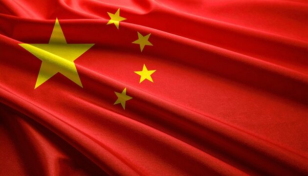 Chinese national flag with red background and five yellow stars symbolizing unity and leadership for cultural editorial political branding and national identity-themed visuals - Powered by Adobe