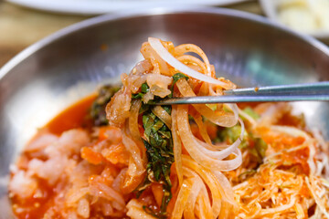 Korean cold Raw Fish Soup