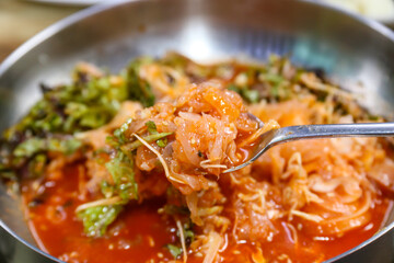 Korean cold Raw Fish Soup