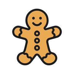 colored icon gingerbread vector on a white background
Vector color icon for New Year and Christmas