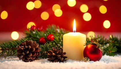 Christmas candle scene