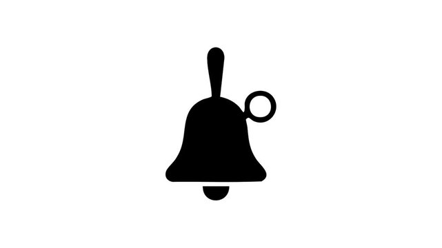 Black bell icon isolated on white background vector image